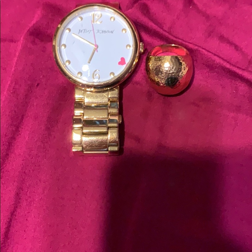 Betsy Johnson wAtch and ring